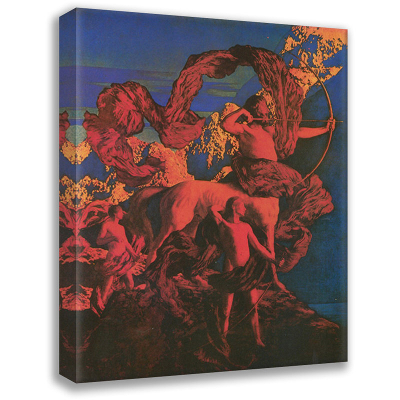 «Jason and His Teacher» par Maxfield Parrish, toile tendue avec châssis, H 24 po x l 17 po