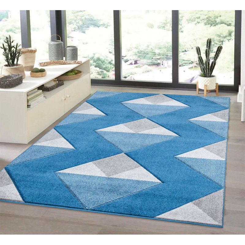 Geometric Indoor / Outdoor Area Rug, Rectangle 80 x 150cm