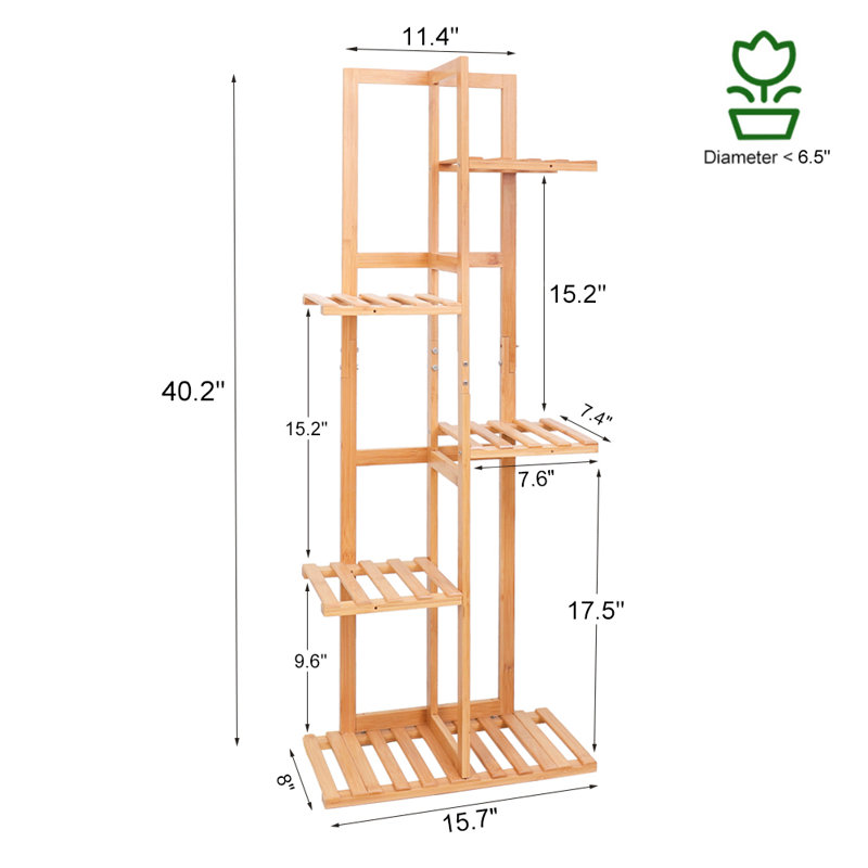 Pohlman Weather Resistant Plant Stand, 40.2" H x 15.7" W x 8" D