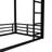 Black Metal Twin Xl Over Floor Bunk Bed, Space - Saving, Low Profile, , For Growing Families In Small Guest Dormitories Black, Heavy Duty, With Features And Noise Reduction Adults-124719637
