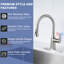 Stainless Steel 3-Function Single Handle Pull Down Kitchen Faucet With Deck Plate And Supply Lines-111789009