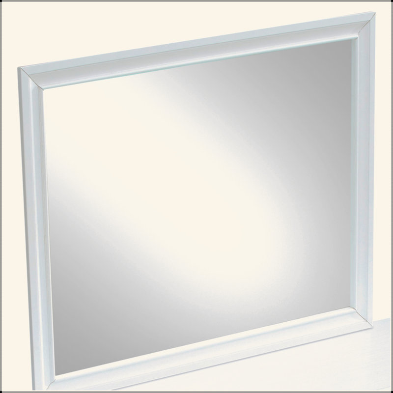 Miroir élégant et fonctionnel pour la décoration intérieure, Blanc, 37 po x 46 po
