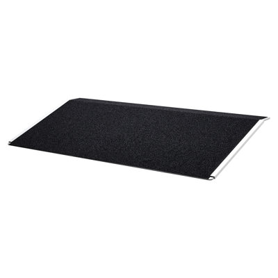 Rampe de seuil pour portes, 31,9 x 15,4 po, rampe en aluminium pour fauteuil roulant, rampes de seuil de porte antidérapantes, capacité de charge de 400 lb, pour les marches, les trottoirs, les fauteuils roulants, les trottoirs, les chariots