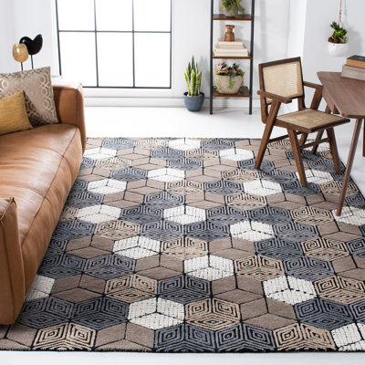 Fifth Avenue Hand Tufted Wool Geometric Rug