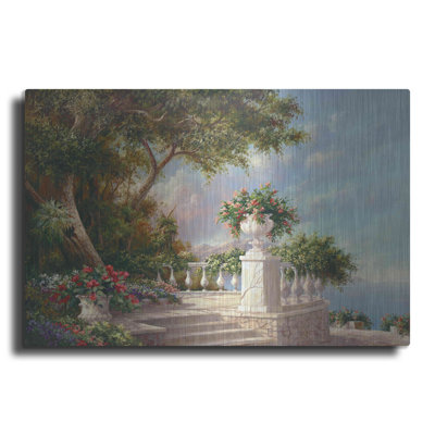 Balcon au lac de Côme par Art Fronckowiak - reproduction d'art non encadrée