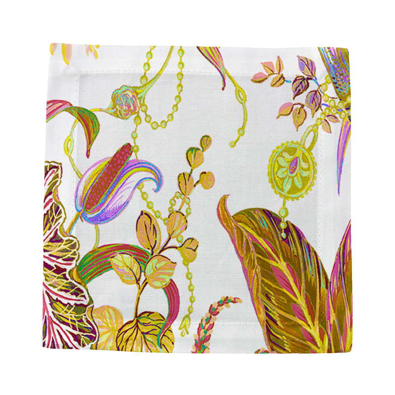Amazonia Hemstitch Cocktail 6" Linen/Cotton Napkin, Splendor