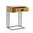 Table d'appoint en bois de manguier en forme de C-1271039485