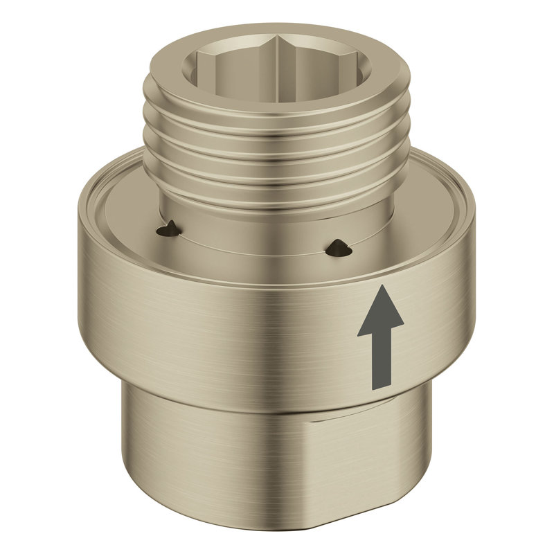 Universal 1/2-Inch Handheld Shower Inline Vacuum Breaker, Brushed Nickel