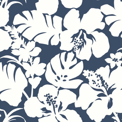 Rouleau de papier peint Hibiscus Arboretum L 33 pi x l 20,5 po