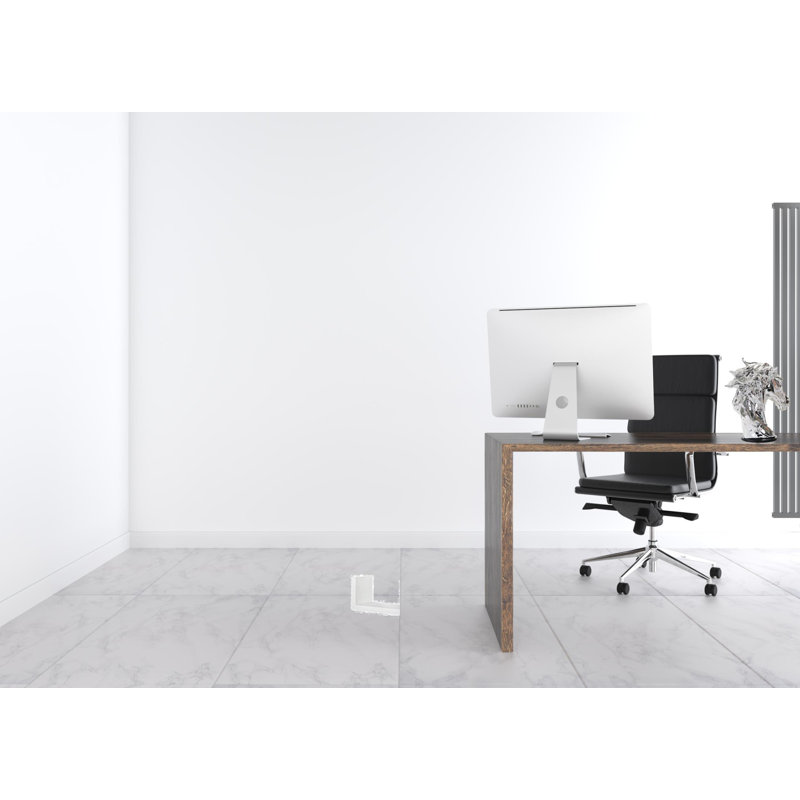 Étagère murale 24 "à deux tablettes en bois massif, Blanc