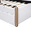 Lit plateforme tapissier avec pieds de support en bois et lit gigogne simple-2123217716