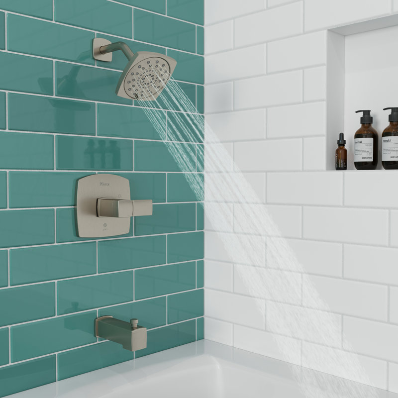 Deckard Dual Function Tub and Shower Faucet, Brushed Nickel
