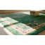 Antique Large Room Size Chinese Art Deco Hand Knotted Pile Green Rug