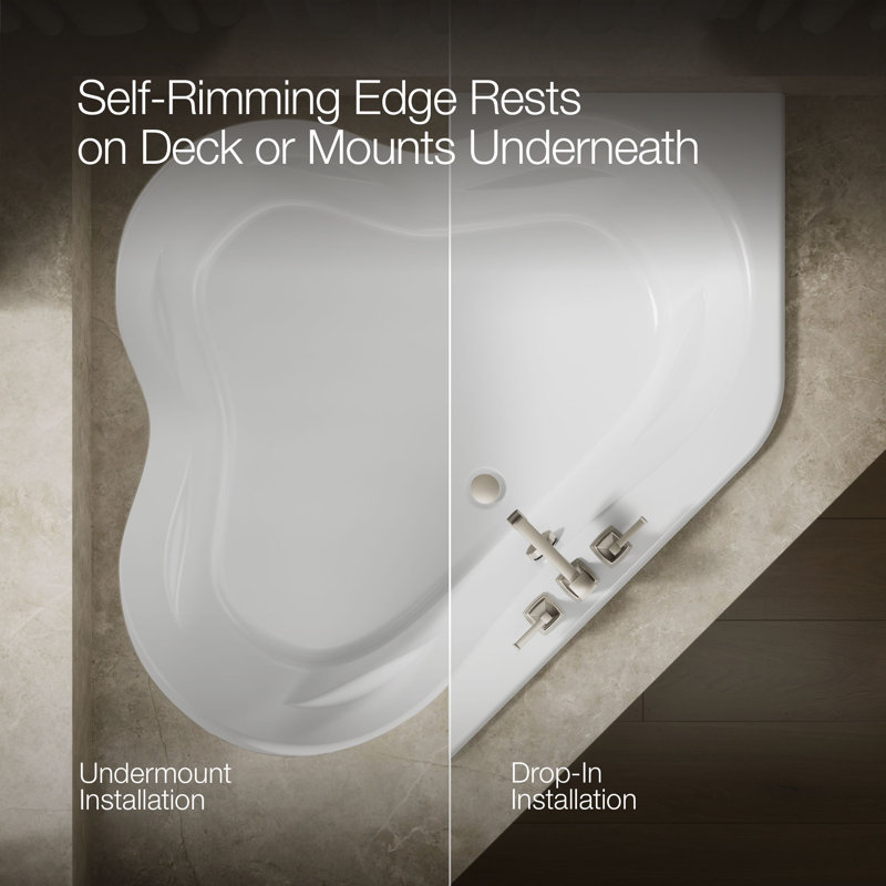 Tercet® 60" x 60" Soaking Bathtub, White