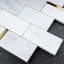 Natural Bianco 2" x 4" Marble Brick Joint Mosaic Wall Tile-86557855