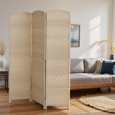 Paravent pliable 6 pi, écran d'intimité pour chambre de bureau à domicile, bois