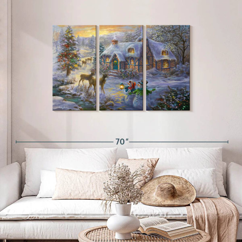 Christmas Cottage II, H 28 po x l 45 po