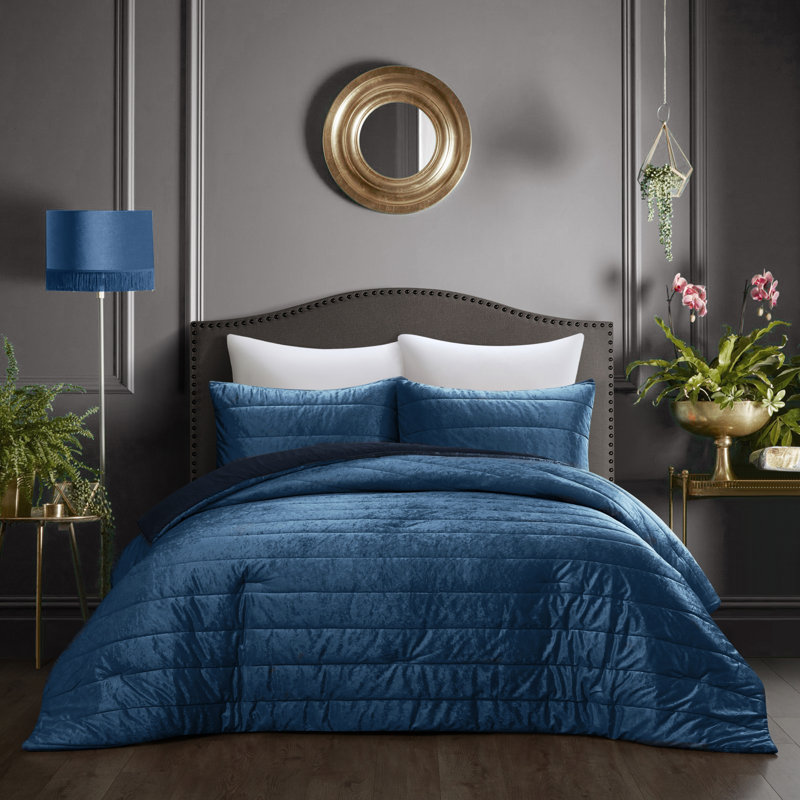  Comforter Set, Twin/Twin XL + 1 Standard Sham, Gray