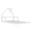 Lit de plancher avec rails, tête de lit en forme de maison et clôture-1228633522-1228633521