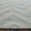 Tapis bleu / ivoire en laine et coton tissé à la main Rodgers-779659962