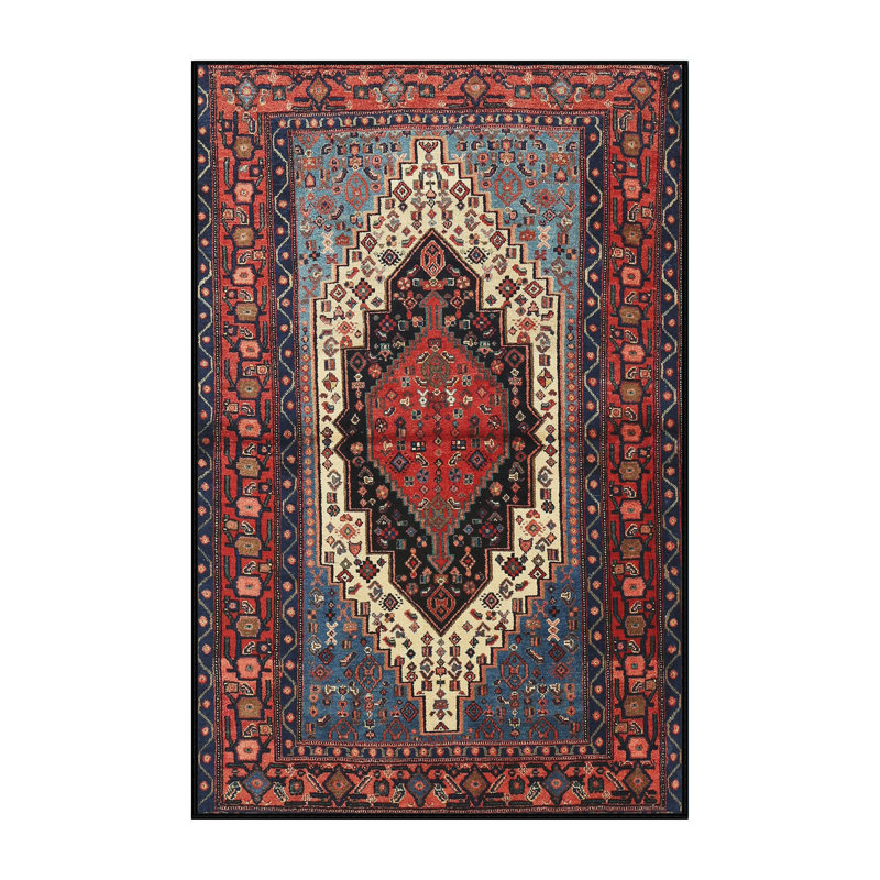 Tapis rouge à motif sud-ouest, Rectangle 5 pi x 7 pi