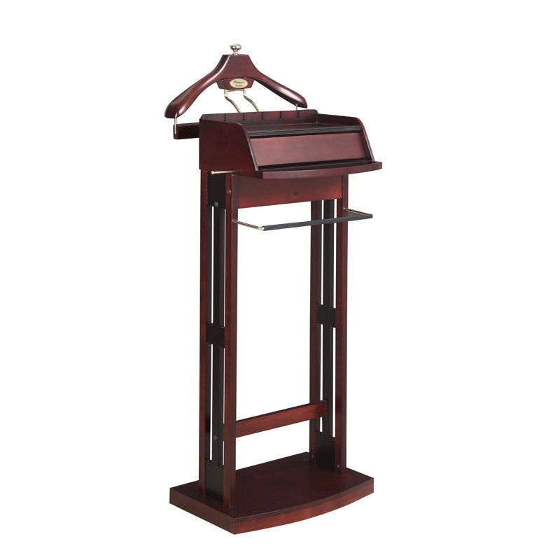 Gunnels Freestanding Valet Stand, Mahogany