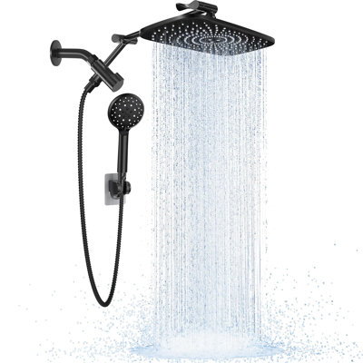 Rain Shower Head and Wide Showerhead Combo