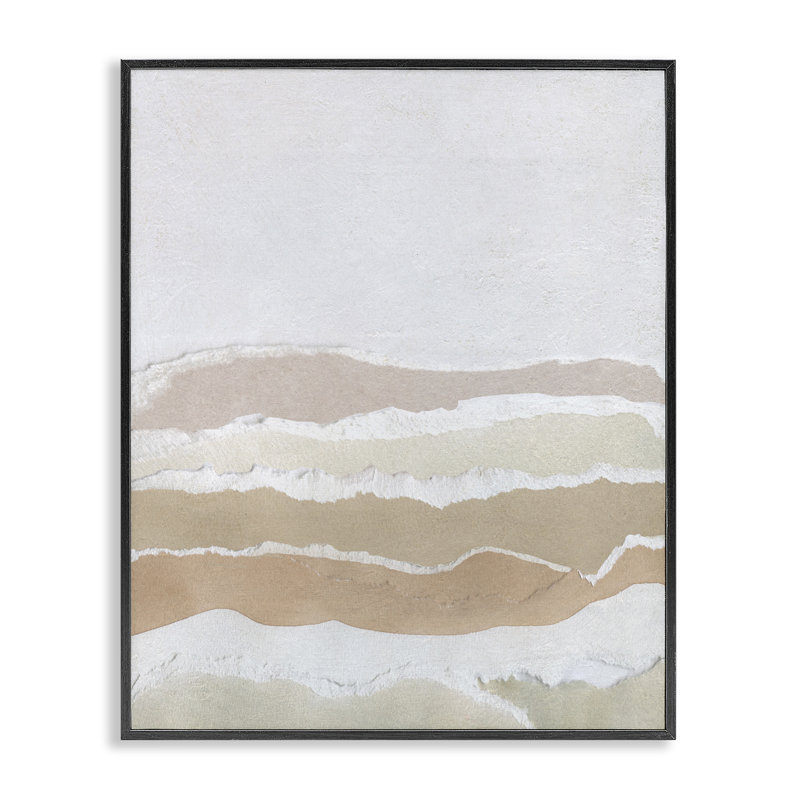 «Desert Dunes Abstraction», estampe numérique par Carol Robinson, H 30 po x l 24 po, Giclée encadrée noir minuit