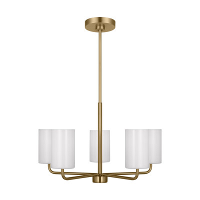 5 - Light Dimmable Shaded / Spider Chandelier