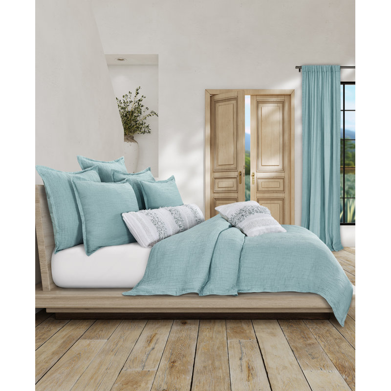 Seacove Duvet Cover, Aqua, Queen Duvet Cover
