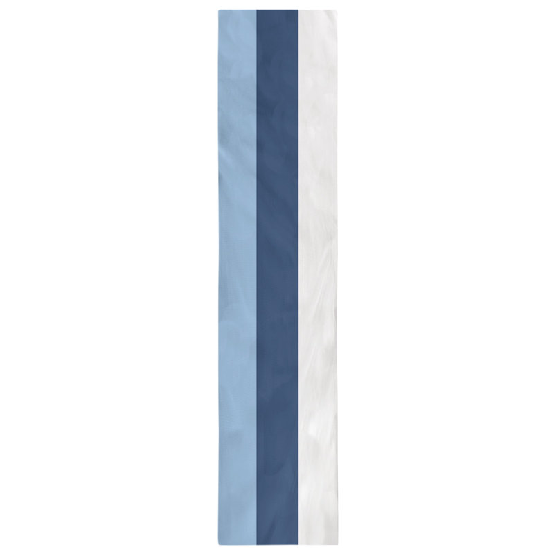 Chemin de table, Tampa Bay, 72 po x 16 po, Bleu clair / bleu marine / blanc
