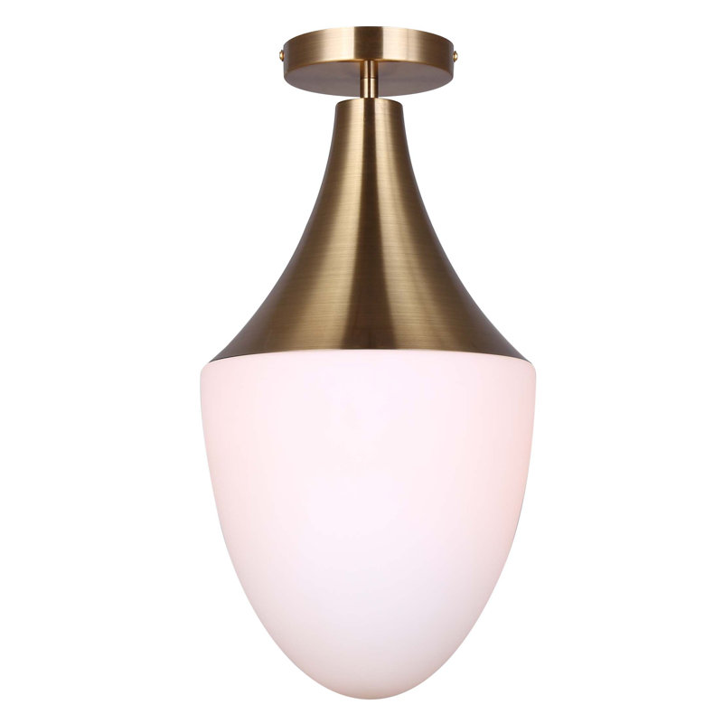 Luminaire suspendu 1 lumière Milarose, Or