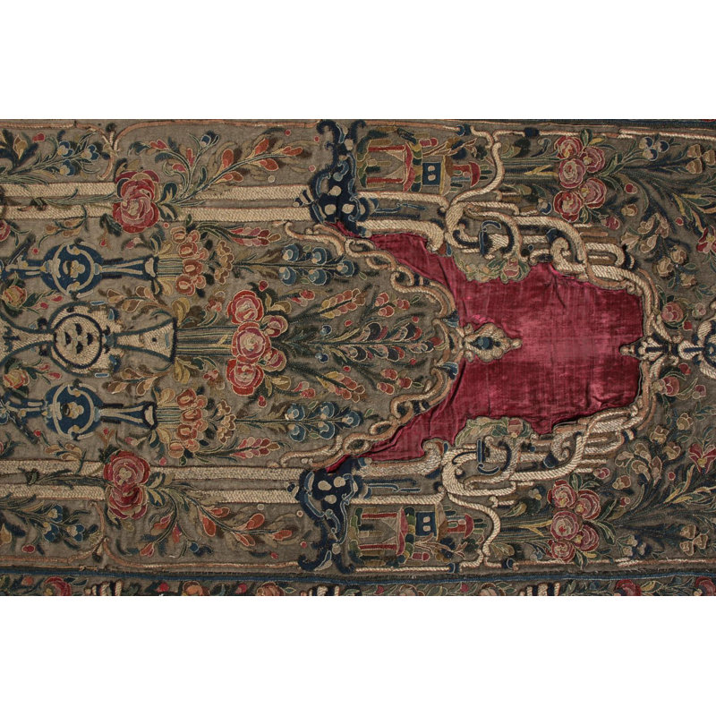 Wool Oriental Area Rug in Green