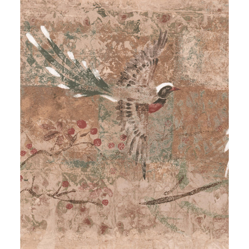 Bordure de papier peint à motif de cerisiers japonais Sakura L 15 pi x l 9 po