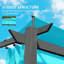 Pergola rétractable bleu lac 11 x 16 pi. Fabrication robuste en aluminium. Auvent de feu. Pare-soleil réglable. Assemblage facile. Multi pour cour, pelouse, piscine. Pergola avec housse de protection contre les intempéries. Cadre. Auvent