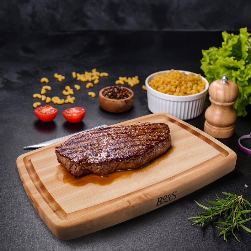 John Boos Maple Wood Reversible Cutting Board with Juice Groove