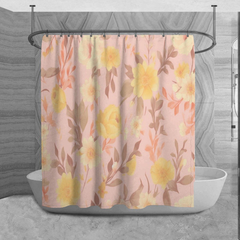 Cleopha Microfiber Shower Curtain, 84" H x 70" W