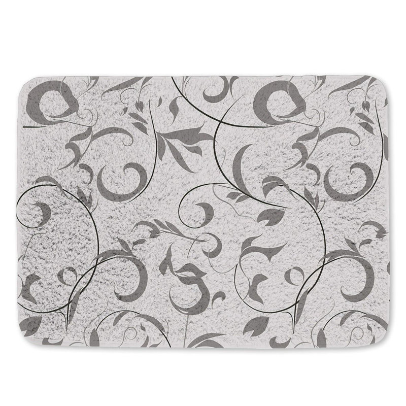 Alissya Microfiber / Microsuede Non-Slip Bath Mat, 17"W x 24"L