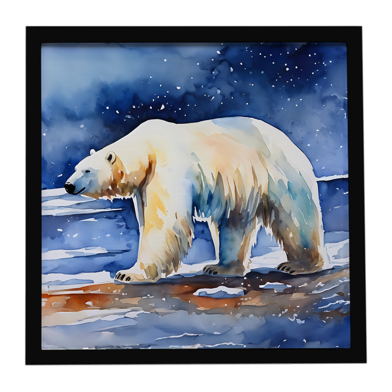 Polar Bear Framed Metal Print