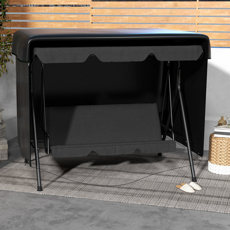 Housse de patio pour 3 places, 85 po x 61 po x 59 po, noir