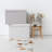 3 Sprouts - Recycled Fabric Storage Chest with Lid - Blueberry Taupe