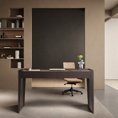 Italian Minimalist Desk with Spacious Drawers