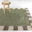 Tapis à bordure géométrique vert Franklin-711981046