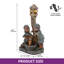 Statue d'extérieur 30,7 "en résine de polyrésine à DEL pour garçon et fille