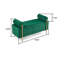 Banc de rangement rembourré en tissu moderne avec pieds en métal doré-366549809