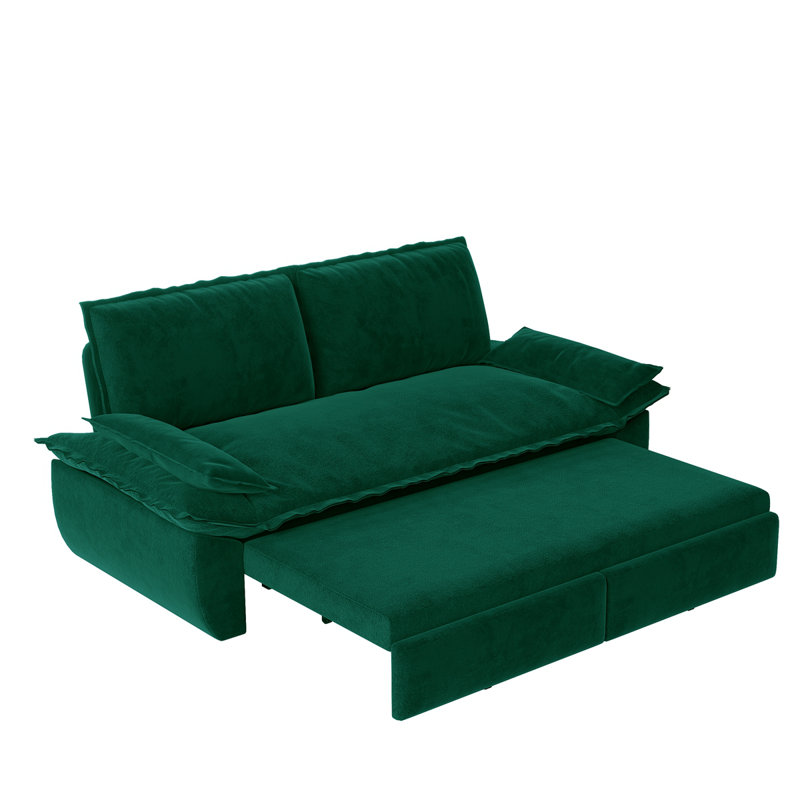 Canapé-lit convertible 3-en-1 de 73,2 po, Vert