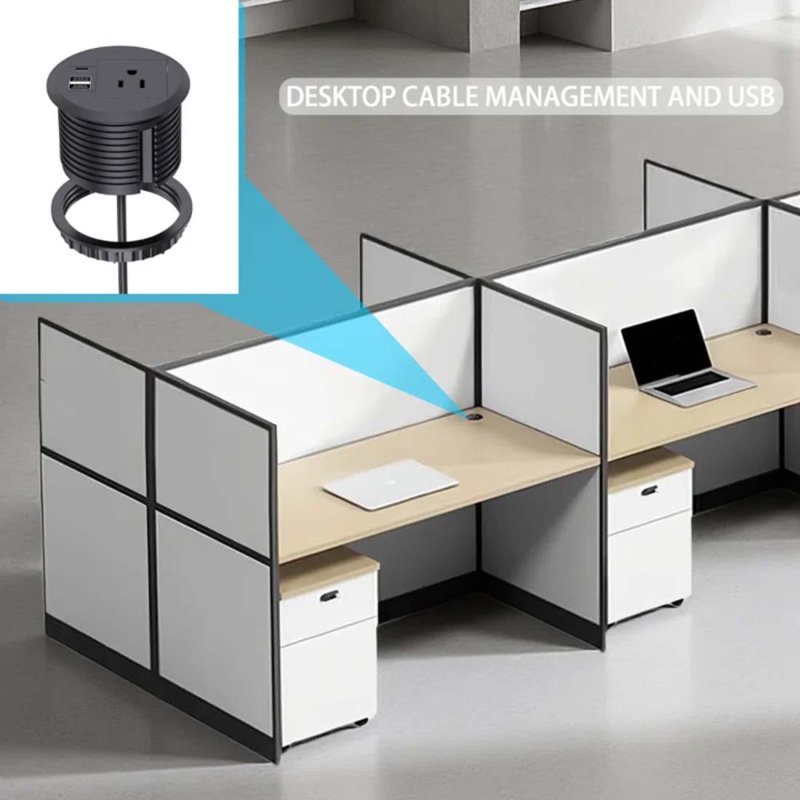 Rectangle 2 Person Office Cubicle Desk