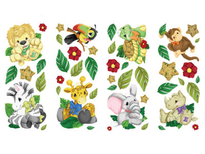 Décalcomanie murale appliqué Zootles