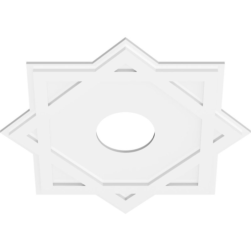 Médaillon de plafond contemporain en PVC de qualité architecturale Axel 22 pi x P 1 po x P 12 1/4 po x P 1 po