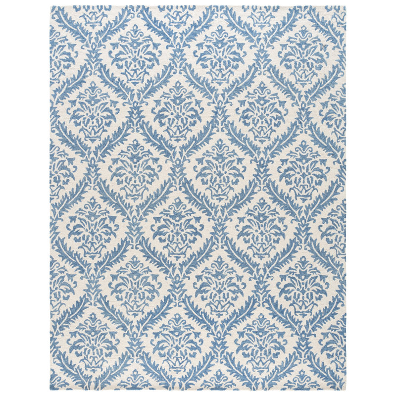 Lauren Ralph Lauren Hand Tufted 80% Wool; 20% Cotton Damask Rug, 8'-0" X 10'-0" Rectangle